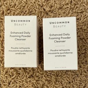 Set of 2 Uncommon Beauty enhanced Daily Foaming Powder Cleanser